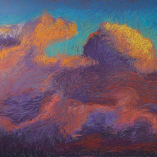 A Cloud Symphony, Soft Pastel, 18 x 24